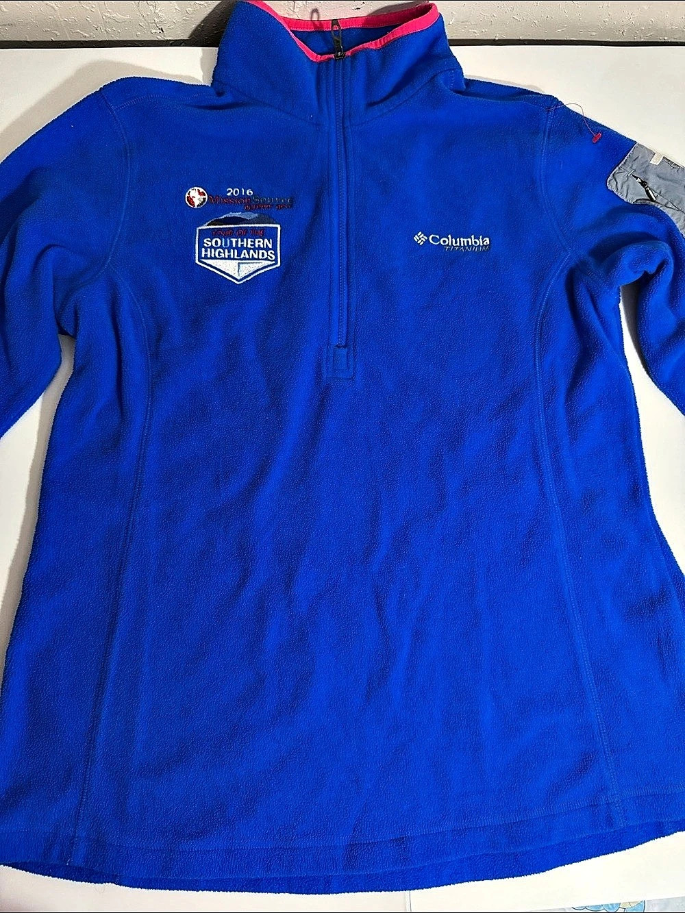 Columbia Titanium Blue Fleece Pullover Size Large